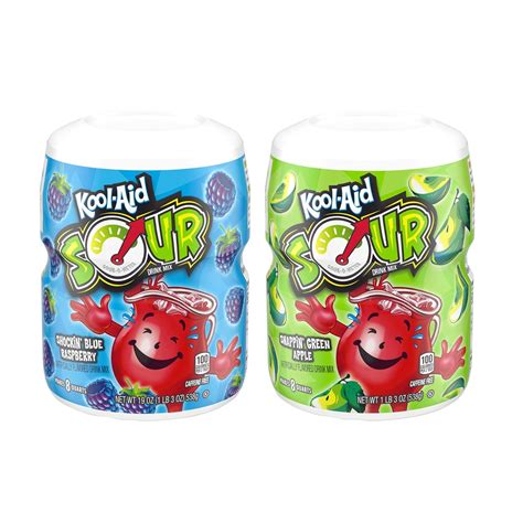 Buy Kool Aid Sours Shockin Blue Raspberry And Snappin Green Apple