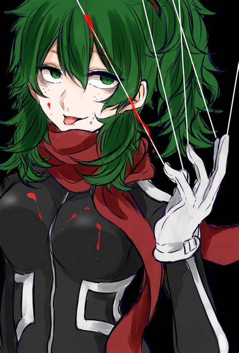 my hero academia bnha villain izuku midoriya deku genderbend boku no academia my