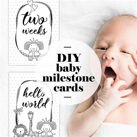 Printable Baby Milestone Cards Step By Step Instructions