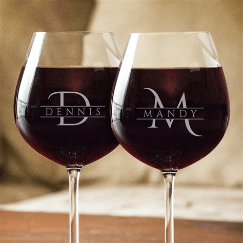 Personalized Name And Initial Engraved Wine Glass Designs By Myutopia