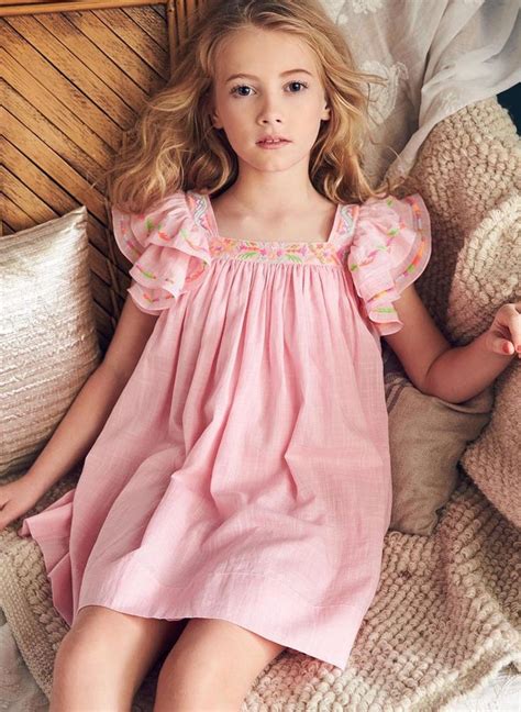 Nellystella Chloe Dress In Peach Coral Size 2 Little Girl Fashion