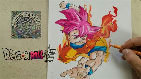 Como Dibujar A Goku Ssj Dios Rojo How To Draw Goku Ss God Tutorial
