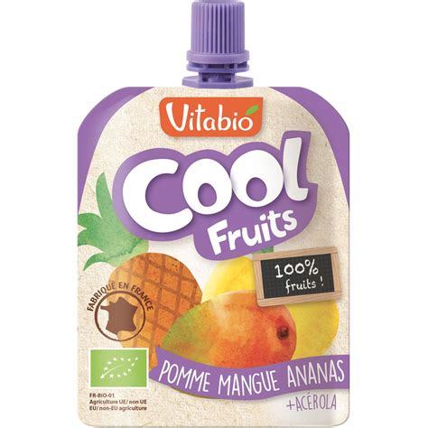 Vitabio Cool Fruits Mini Gourde De Compote Pomme Mangue Ananas G Pas