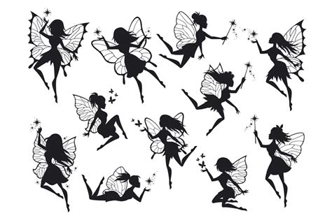 Fairy Silhouettes Magical Fairies With Wings