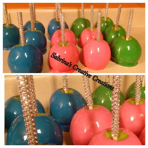 Flavorful Candy Apples With Bling Sticks Candy Apples Creative Flavors