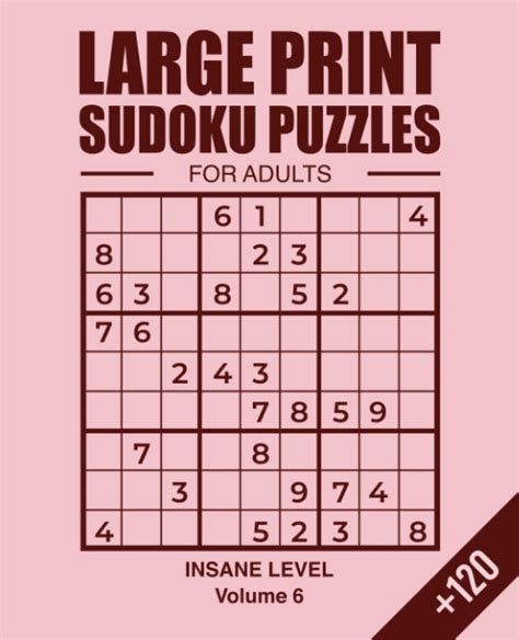 Buy Sudoku Puzzles For Adults Large Print A Very Hard Sudoku Puzzle
