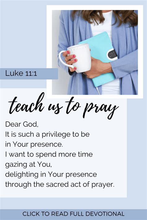 Devotional Lord Teach Us To Pray Luke 111 Nourish Move Love