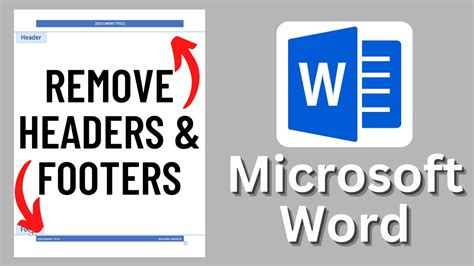 How To Remove All Headers And Footers In Microsoft Word Youtube