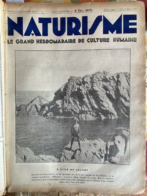 Le Journal Des 90 Ans Dhéliopolis La Revue Naturisme Du 3 Mars 1932
