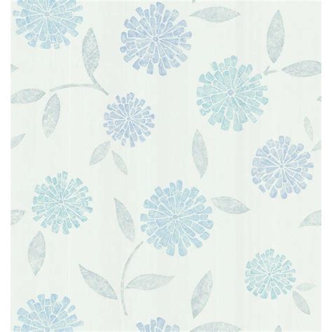 Download free abstract wallpapers, pictures, and desktop backgrounds. Brewster Simple Space Light Blue Zinnia Flower Wallpaper ...