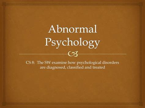 Ppt Abnormal Psychology Powerpoint Presentation Free Download Id 2887565