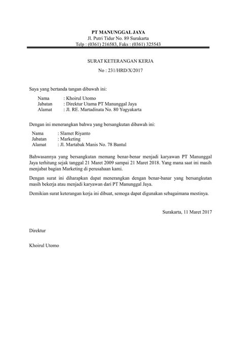 Contoh Surat Pernyataan Untuk Buka Rekening Bank Contoh Surat