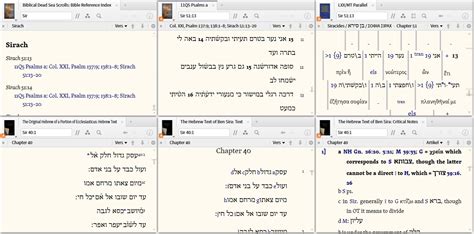 Its date of authorship is estimated . The original Hebrew for Ben Sira (Sirach) - Logos Bible ...