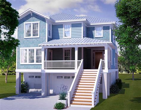 55 Narrow Lot Elevated Beach House Plans