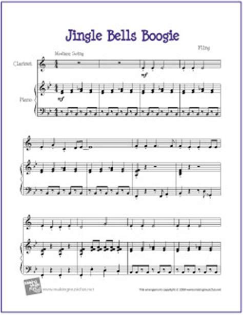 Cool, that up there is your written playing range, but it is possible to go higher than that. Jingle Bells Boogie | Free Beginner Clarinet Sheet Music