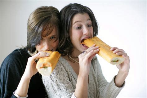 Model Released Young Women Eating Editorial Stock Photo Stock Image