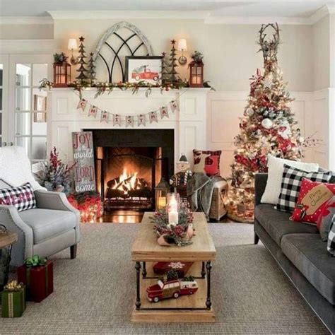 35 Gorgeous Christmas Living Room Decor Ideas To Look More Beautiful