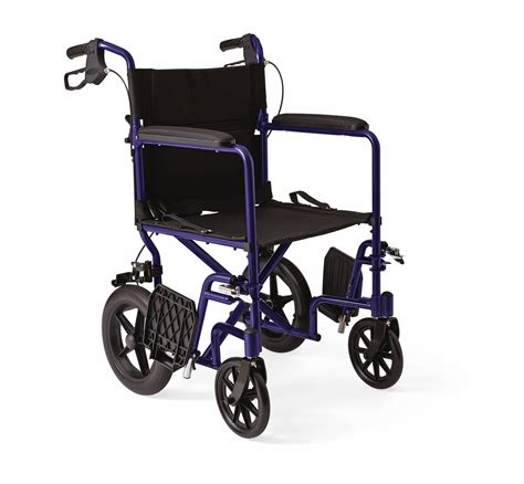Medline Ultralight Transport Wheelchair With 19 Wide Seat Transport