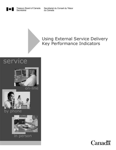 Service Using External Service Delivery Key Performance Indicators