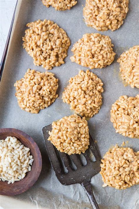 They're easy to make with reduced sweetener and no refined sugar at all. Crunchy 4-Ingredient No-Bake Peanut Butter Cookies - The ...