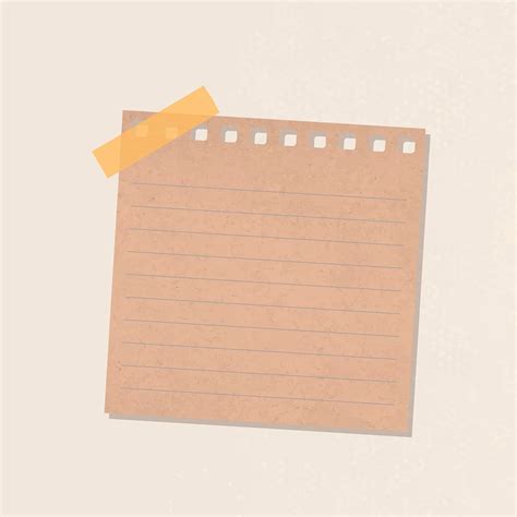 Brown Lined Notepaper Journal Sticker Vector Free Image By Rawpixel