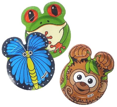 Amazon.com: Hefty Zoo Pals Rainforest Plates-1 package of 20 Plates- 7.