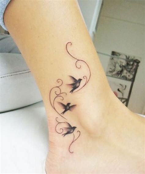 So Pretty Flying Birds Ankle Tattoos For Girls Not To Miss Out Styles