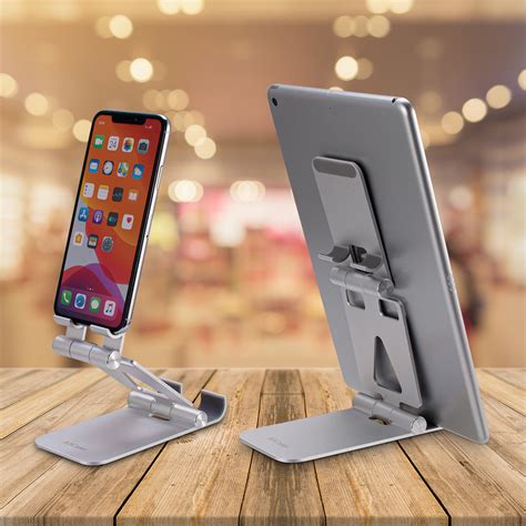 Universal Cell Phone Desk Stand Holder Fully Foldable Aluminum Mount