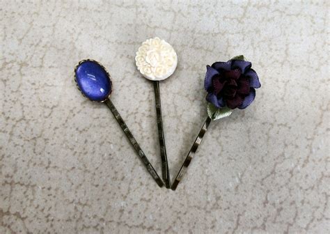 Purple Jeweled Hair Pins Decorative Bobby Pins T Ideas For