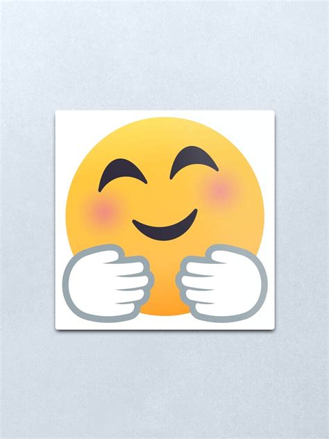 Joypixels Hugging Face Emoji Metal Print For Sale By Joypixels