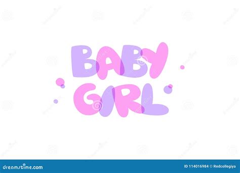 Baby Girl Lettering Stock Illustration Illustration Of Design 114016984