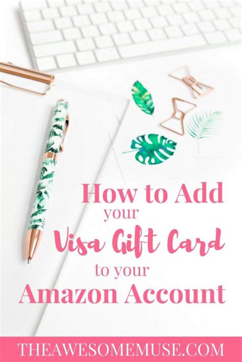 If you're using the amazon app, tap the app to open amazon. How to Add your Visa Gift Card to your Amazon Account ...