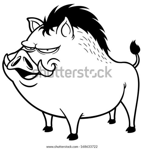 Vector Illustration Wild Boar Coloring Book Stock Vector Royalty Free