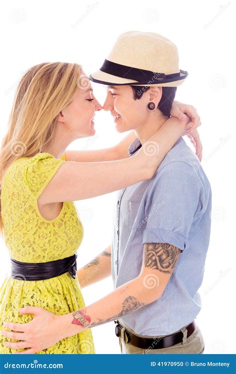 Lesbian Couple Rubbing Noses Stock Photo Image Of Studio Enjoyment