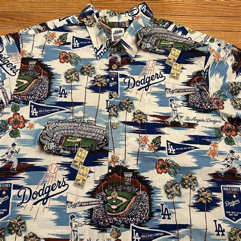 Reyn Spooner Reyn Spooner Los Angeles Dodgers Baseball Hawaiian Shirt