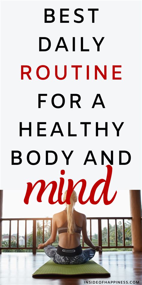 Daily Routine For Healthy Body And Mind Inside Of Happiness Daily