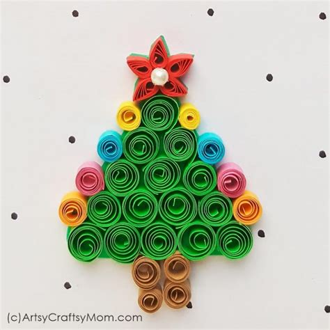 Diy Paper Quilling Christmas Tree Ornament Artsy Craftsy Mom