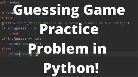 Today we are going to make an interactive guessing game in python. Guessing Game Python Practice Problem - YouTube