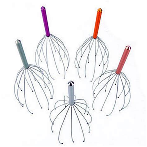 1pcs Head Massager Hand Held Scalp Head Massager Stainless Steel New Best Deal Random Color Free