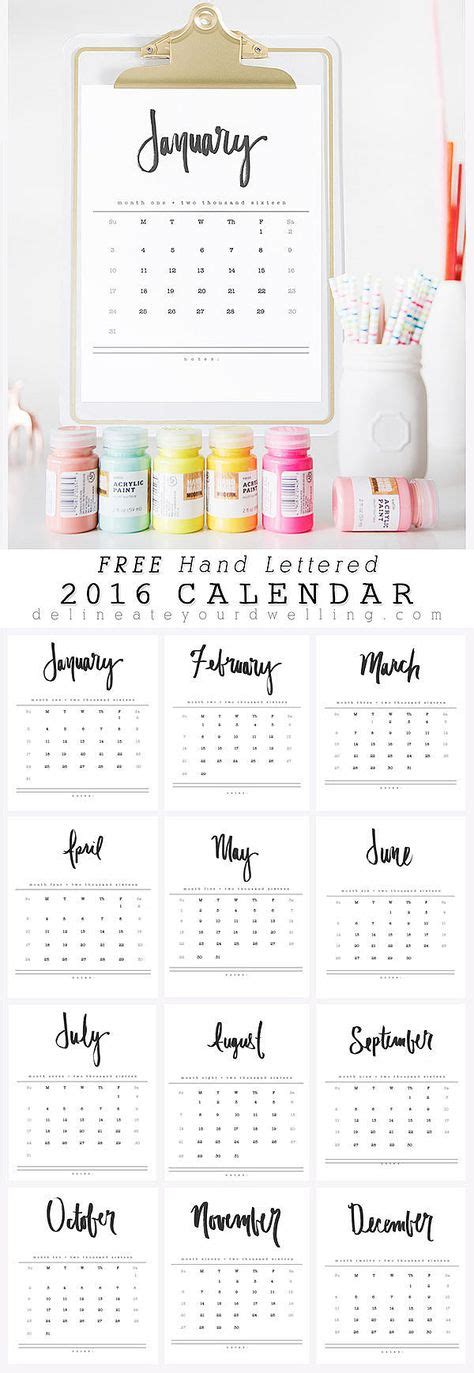 All About The Font Hand Lettering Free Printable Calendar Lettering