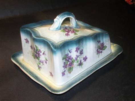 Antique China Cheese Dish Cheese Tray And Lid 1920s Etsy Cheese