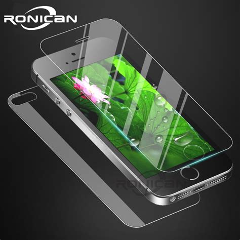 2pcs front back screen protector tempered glass for iphone 6 4 4s 7 plus explosion proof