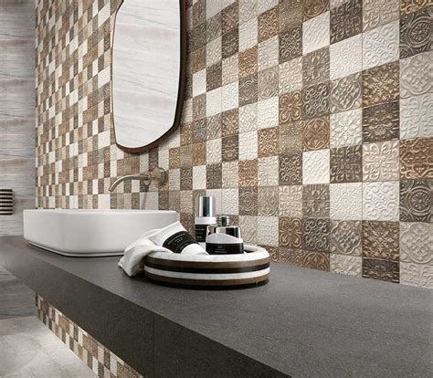 Ceramic Mosaic Polished Kajaria Bathroom Tiles Size 30 60 Cm