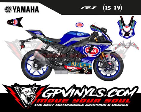 Graphic Decals Yamaha R1 Pata Wsbk Gpvinyls 🔥