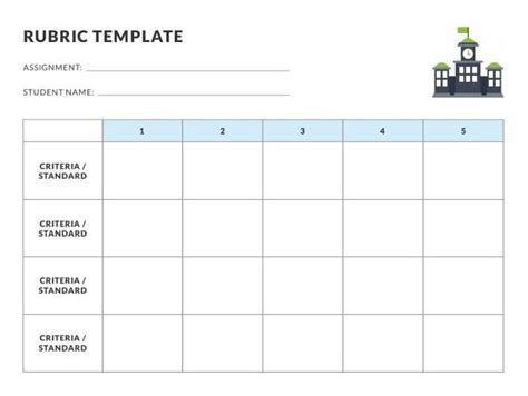 Free Printable Rubric Template One Platform For Digital Solutions