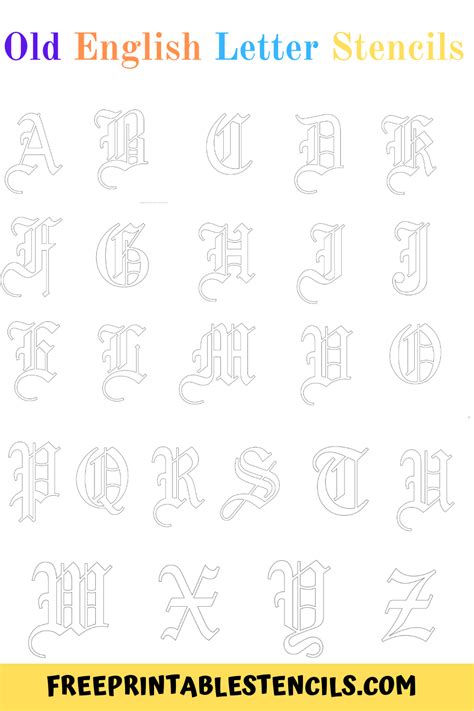 Free Printable Old English Stencils Printable Printable Templates Free