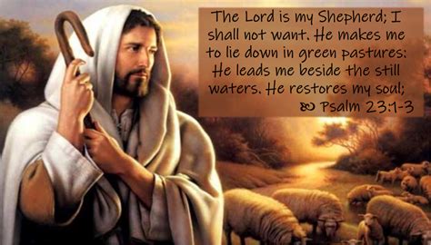 He guides me along the right paths. Psalm 23:1-3 The Lord Is My Shepherd - Wellspring ...