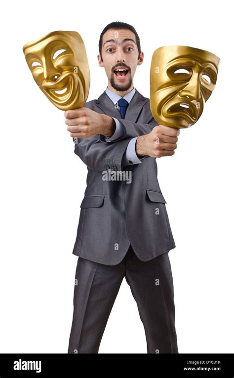 Businessman With Mask Concealing His Identity Stock Photo Alamy