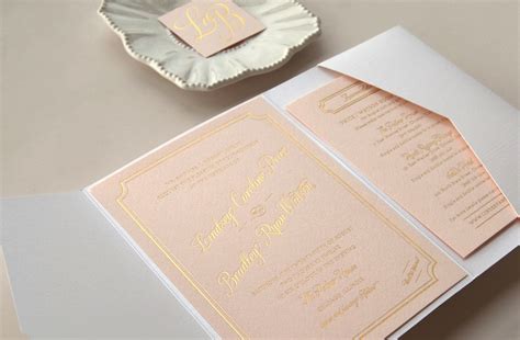 Gilded Wedding Invitations Etsy Weddings Stationery Pastel