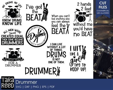 Drummer Music Svg And Cut Files For Crafters Etsy